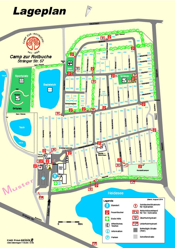 Campingurlaub in Versmold | Lageplan unseres Platzes